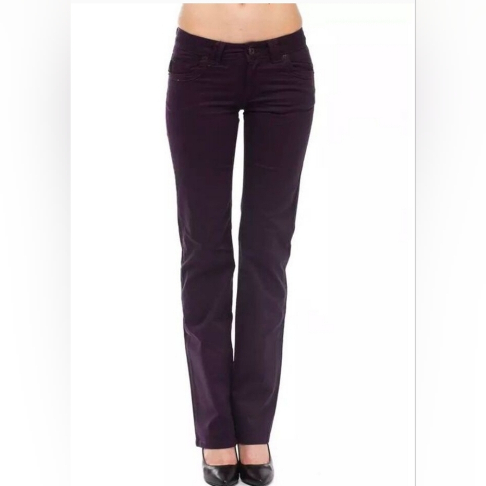 Ungaro Fever Black Textured Pants with Logo, Made in Italy, Size 10